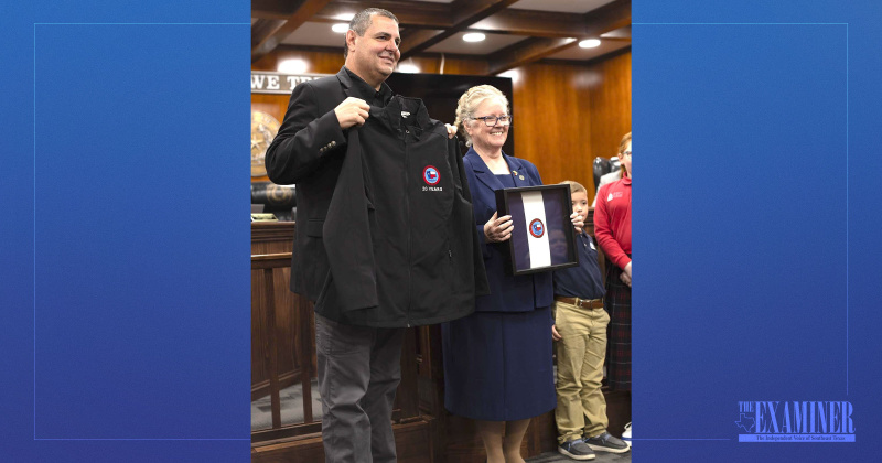 County Judge Wayne McDaniel and Tax Assessor-Collector Shirley Cook