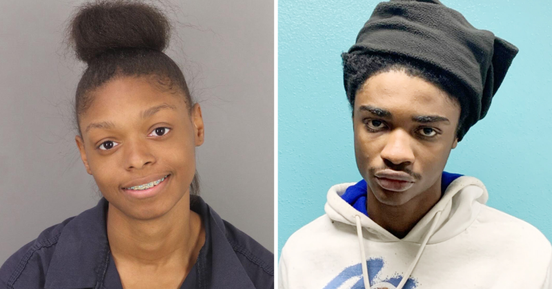 Jasmine Young, left, and Isaiah Murchison, right