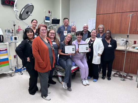 CHRISTUS Southeast Texas - Jasper Memorial staff pose with their awards.