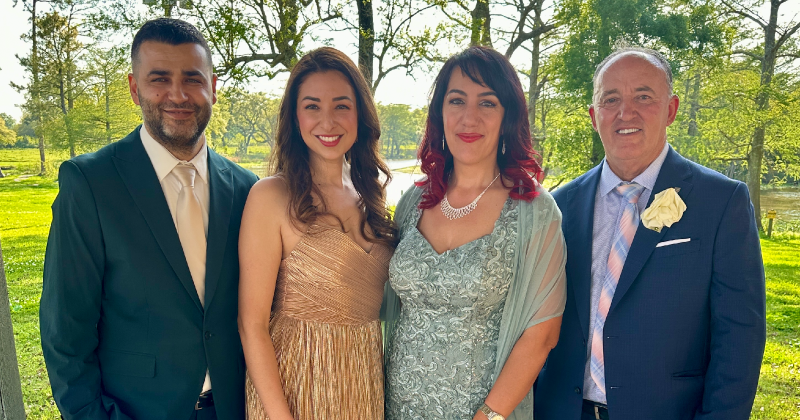 Bruno Nokshiqi, Sarah Saldana, Zamira and Henry Gjyriqi