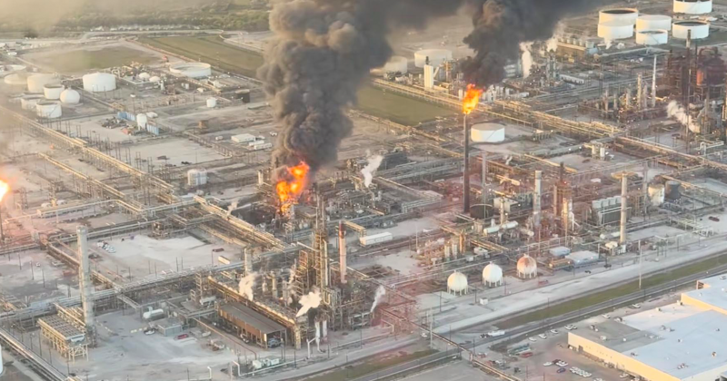 Ariel view of Valero refinery in Port Arthur