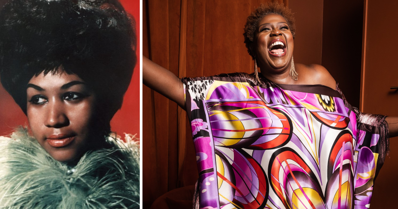 Aretha Franklin, left, and Capathia Jenkins