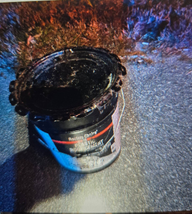 Bucket of methamphetamine, courtesy image.
