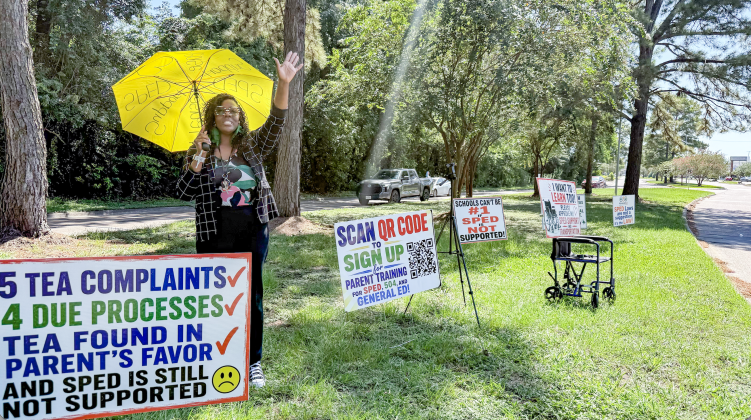 Ashford and her non-commerical signs